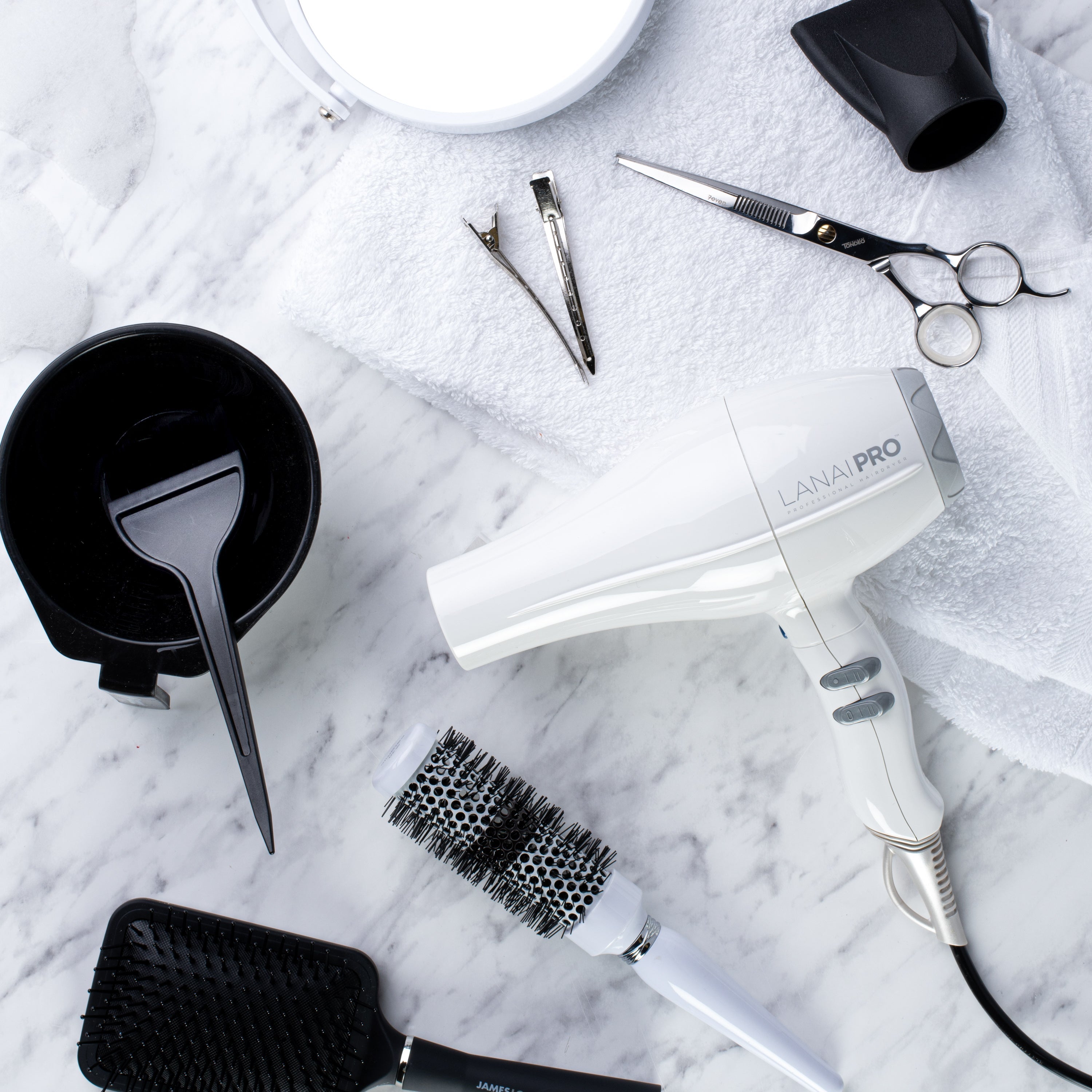 KEYARTZ SHINY BLOW DRYER ホワイト Hot Tools White Pearlized Tourmaline Turbo Ionic Dryer | Hair